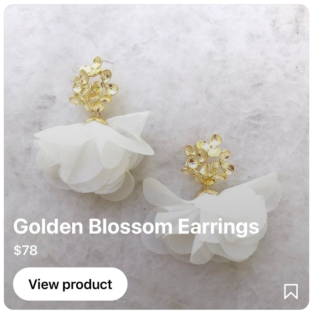 Kate and Mark Golden Blossom Earrings - NEVER WORN!